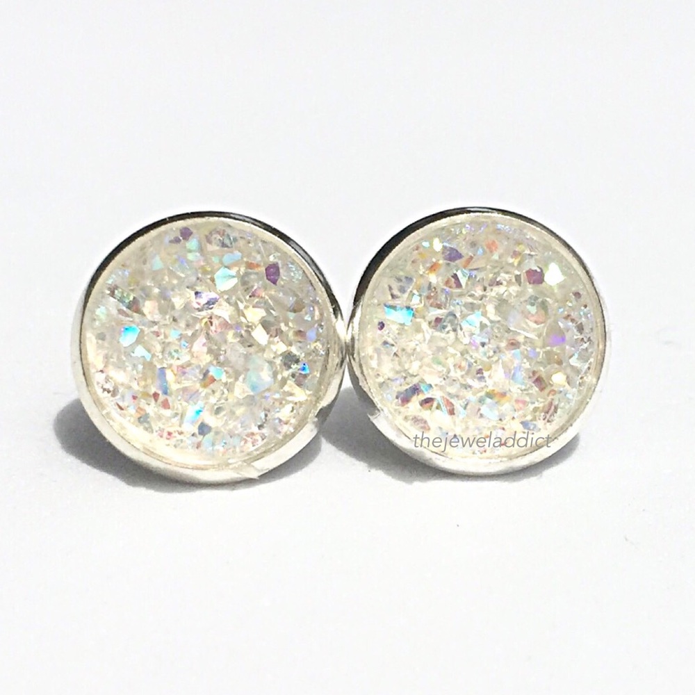 3 for 15🎀Crystal Clear chunky Druzy style studs